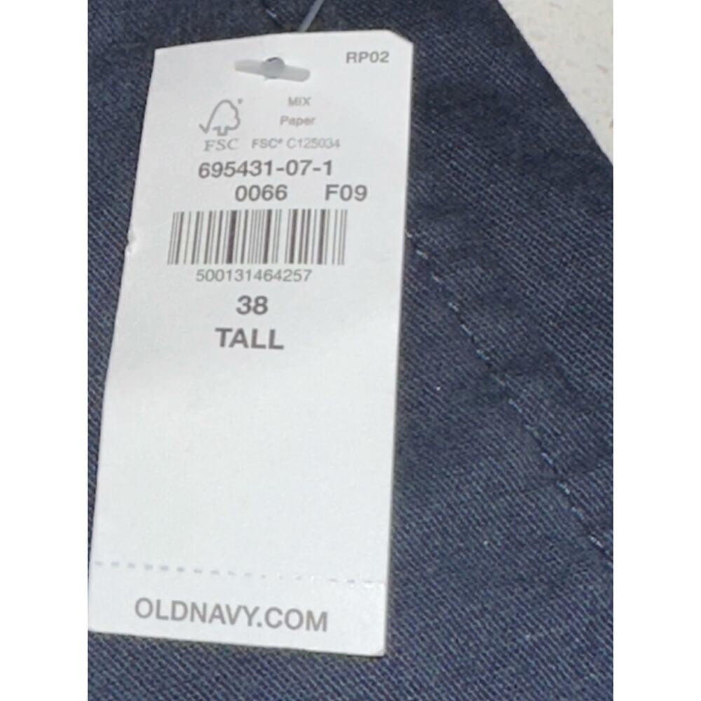 Old Navy Men’s Shorts NWT Slim Built in Flex Navy 38 Tall Chinos Casual - Picture 4 of 7